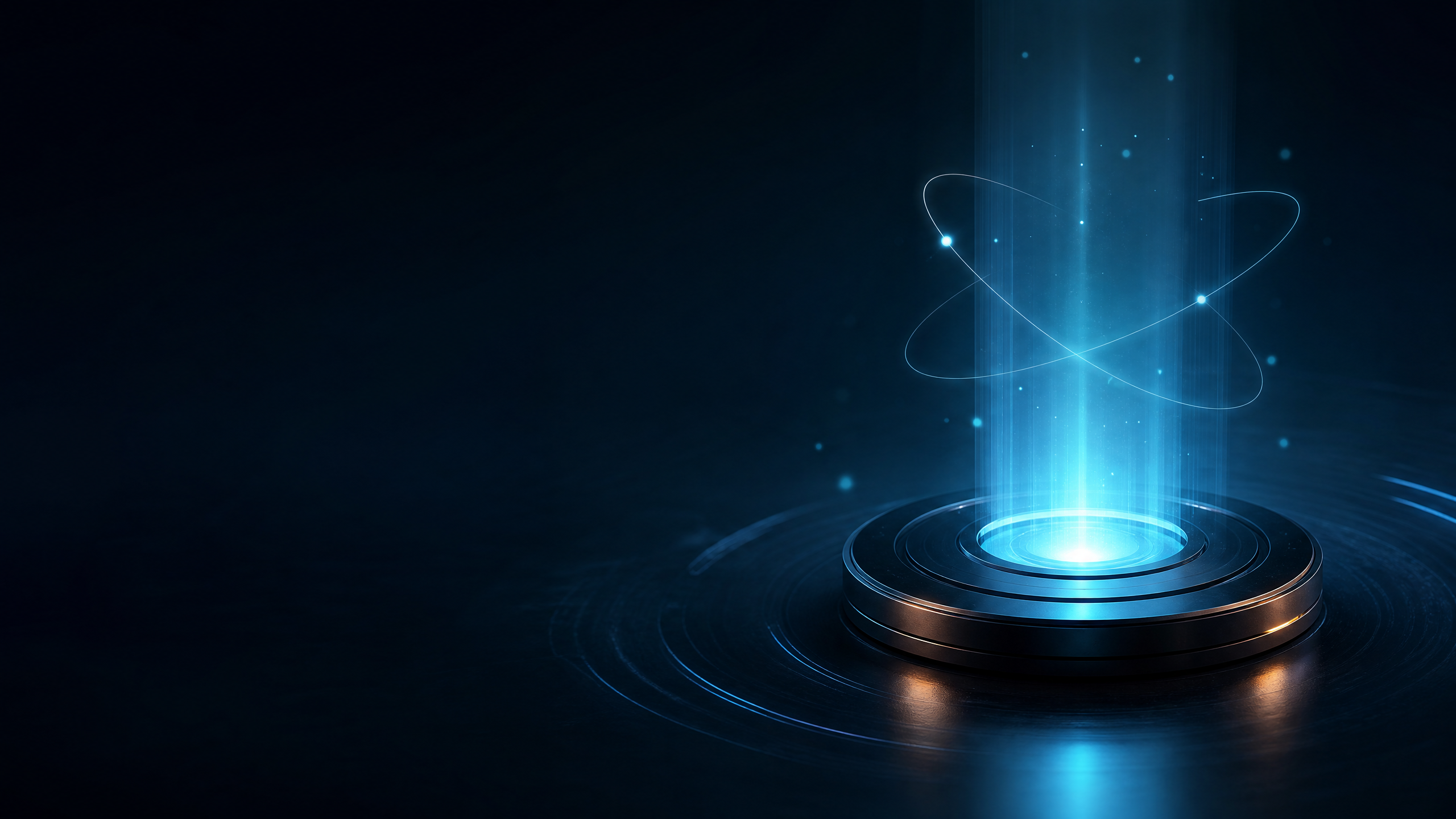 Luminous support beacon and orbital guidance lines